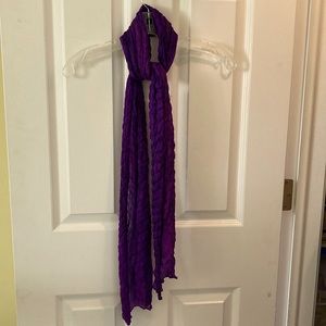 Deep purple hand dyed silk scarf